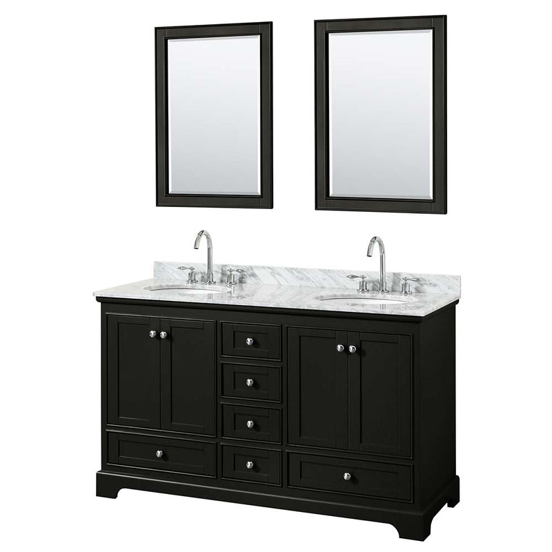 Deborah 60 Inch Double Bathroom Vanity in Dark Espresso - 27