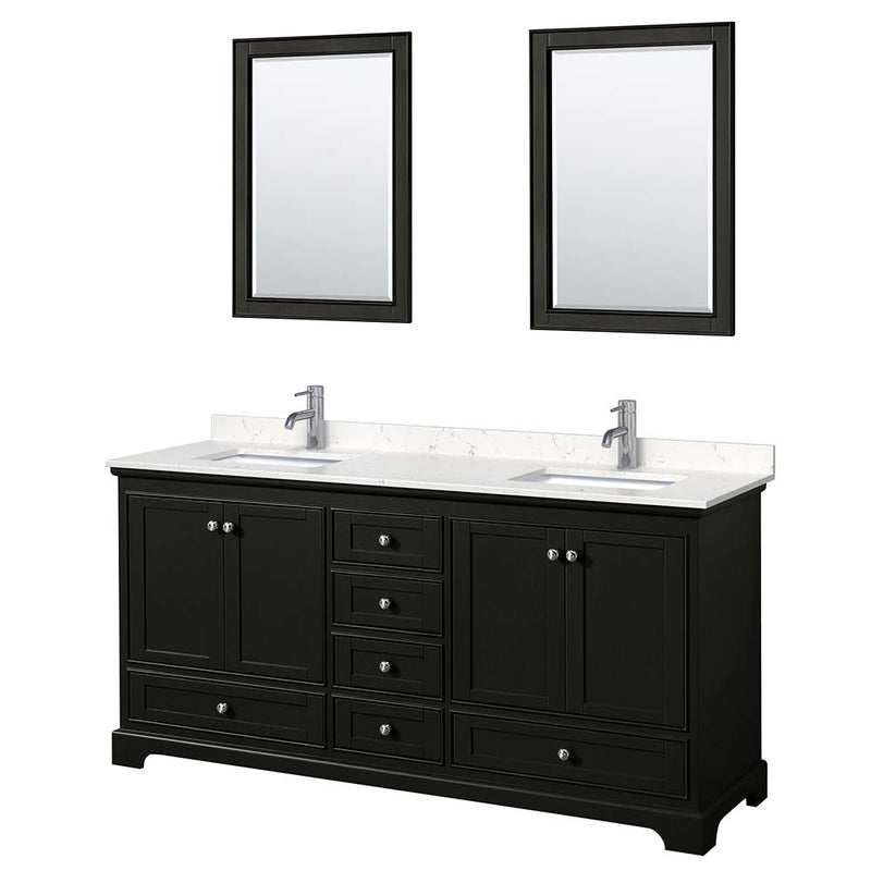 Deborah 72 Inch Double Bathroom Vanity in Dark Espresso - 27