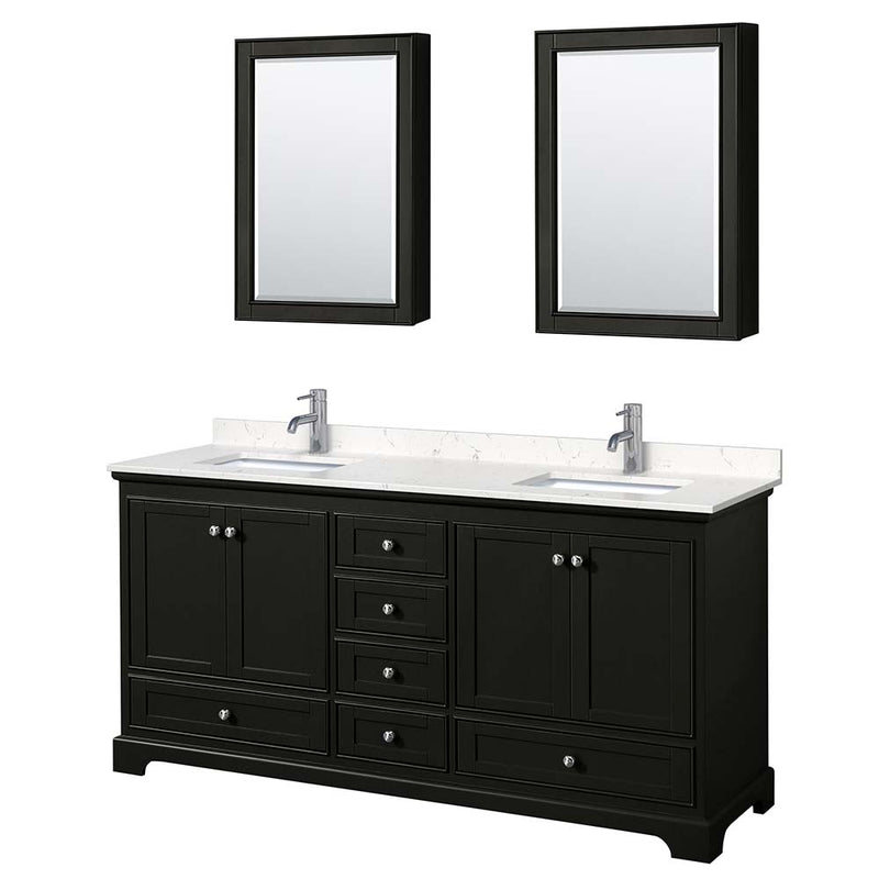 Deborah 72 Inch Double Bathroom Vanity in Dark Espresso - 35