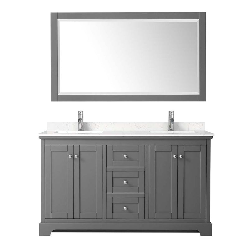 Avery 60 Inch Double Bathroom Vanity in Dark Gray - 9