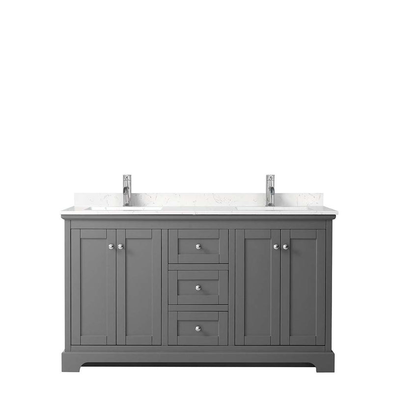 Avery 60 Inch Double Bathroom Vanity in Dark Gray - 5