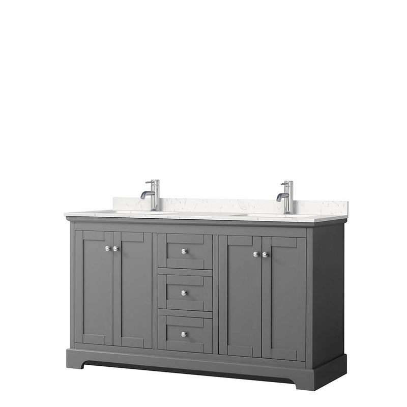 Avery 60 Inch Double Bathroom Vanity in Dark Gray - 4