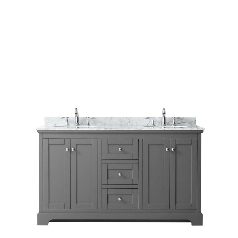Avery 60 Inch Double Bathroom Vanity in Dark Gray - 15