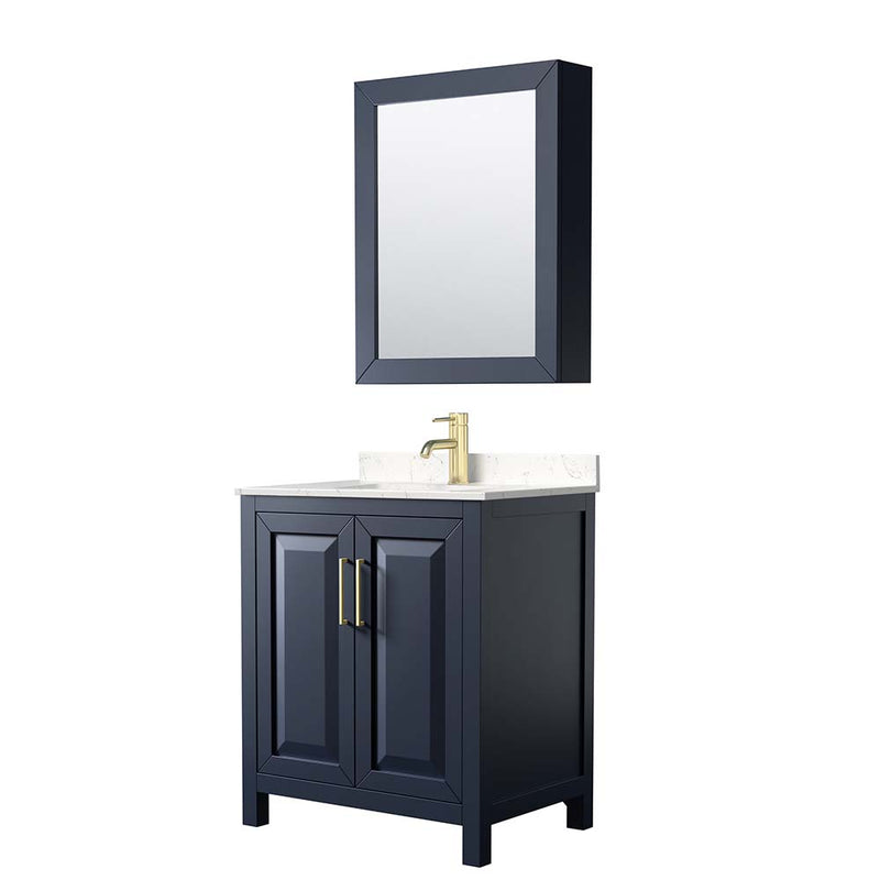 Daria 30 Inch Single Bathroom Vanity in Dark Blue - 16