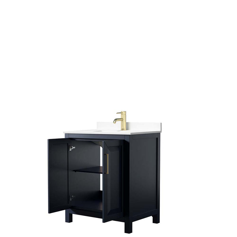 Daria 30 Inch Single Bathroom Vanity in Dark Blue - 38