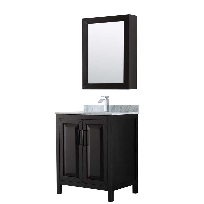 Daria 30 Inch Single Bathroom Vanity in Dark Espresso - 32
