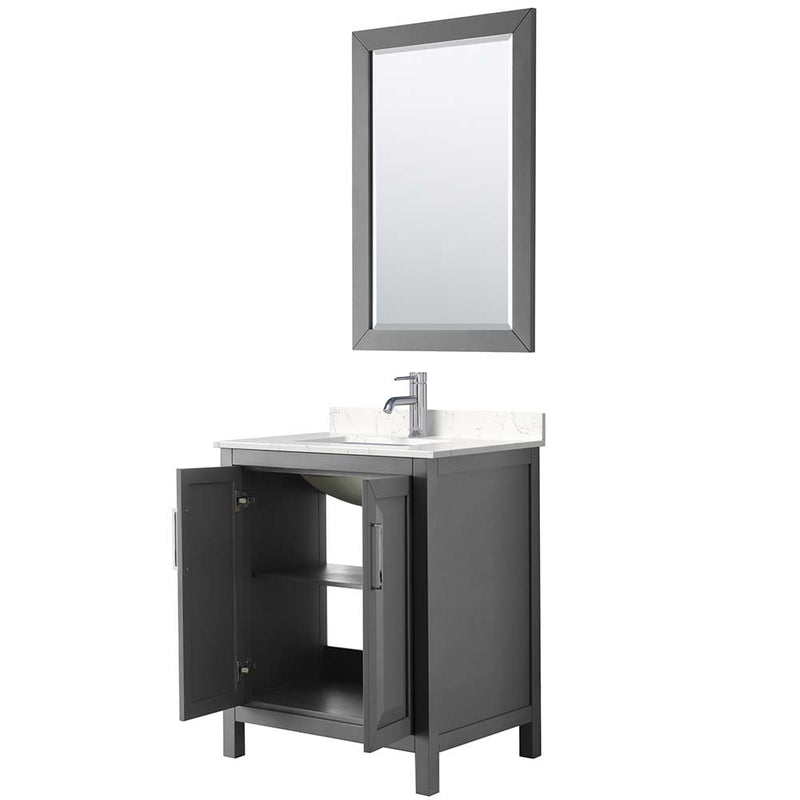 Daria 30 Inch Single Bathroom Vanity in Dark Gray - 13