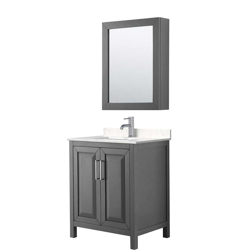 Daria 30 Inch Single Bathroom Vanity in Dark Gray - 17