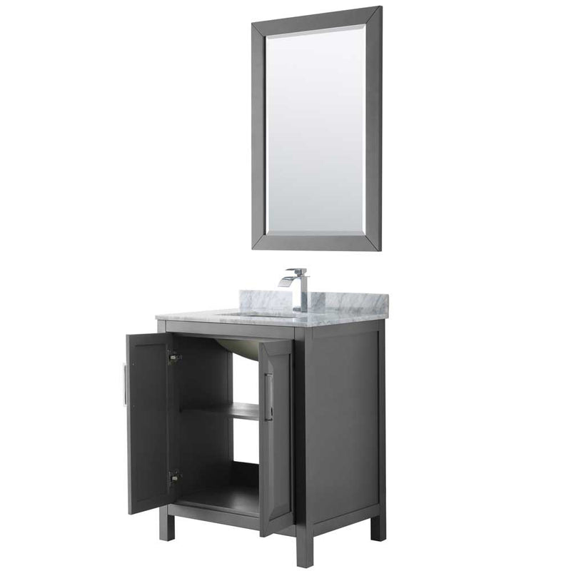 Daria 30 Inch Single Bathroom Vanity in Dark Gray - 28