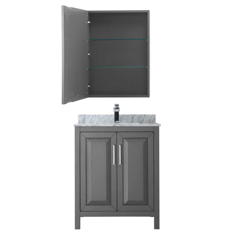 Daria 30 Inch Single Bathroom Vanity in Dark Gray - 35
