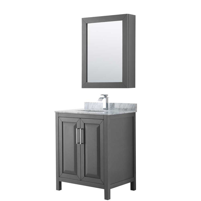 Daria 30 Inch Single Bathroom Vanity in Dark Gray - 32