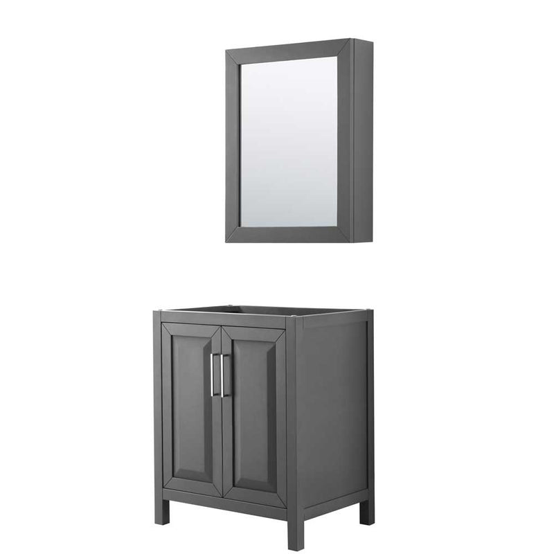 Daria 30 Inch Single Bathroom Vanity in Dark Gray - 4