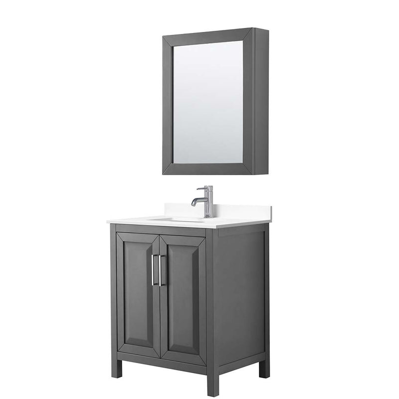 Daria 30 Inch Single Bathroom Vanity in Dark Gray - 49