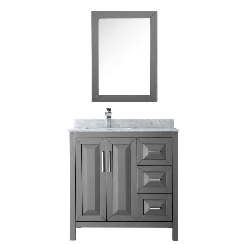 Daria 36 Inch Single Bathroom Vanity in Dark Gray - 19