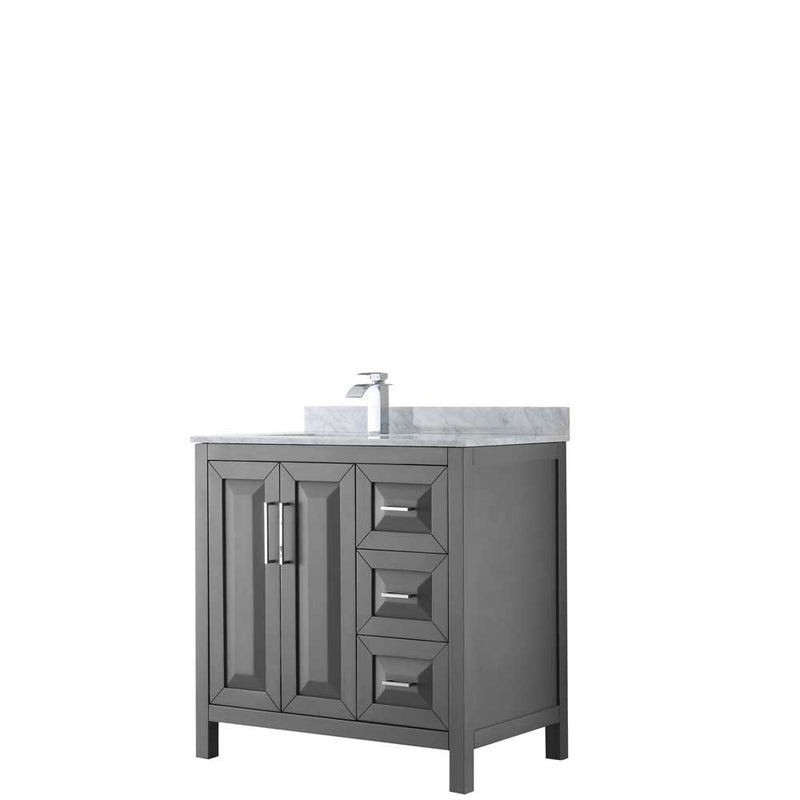 Daria 36 Inch Single Bathroom Vanity in Dark Gray - 8