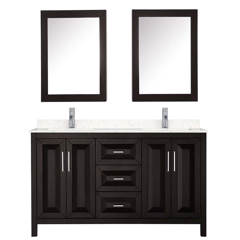 Daria 60 Inch Double Bathroom Vanity in Dark Espresso - 26