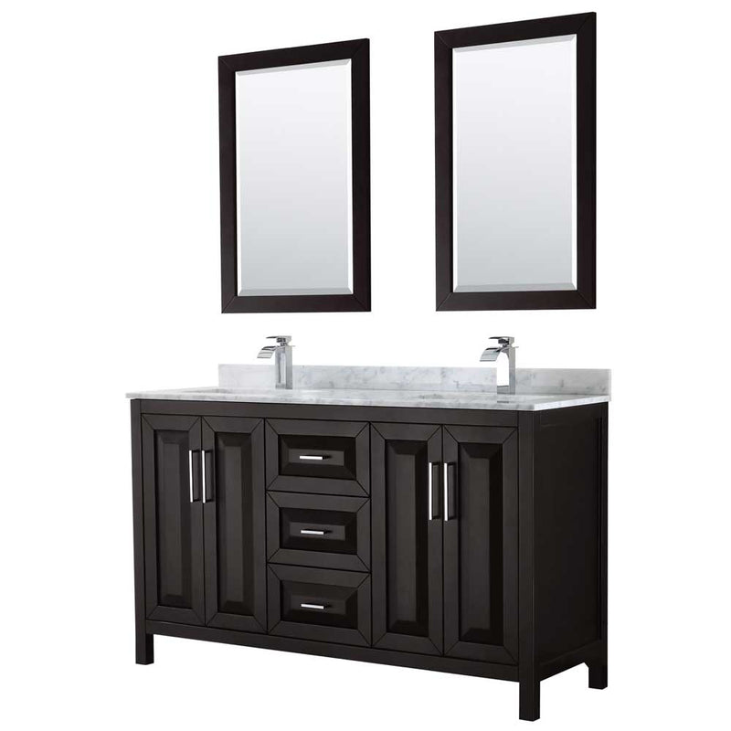 Daria 60 Inch Double Bathroom Vanity in Dark Espresso - 34