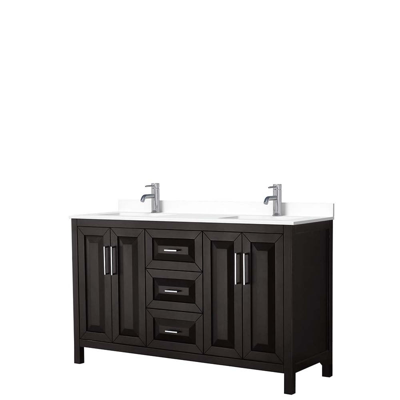 Daria 60 Inch Double Bathroom Vanity in Dark Espresso - 52