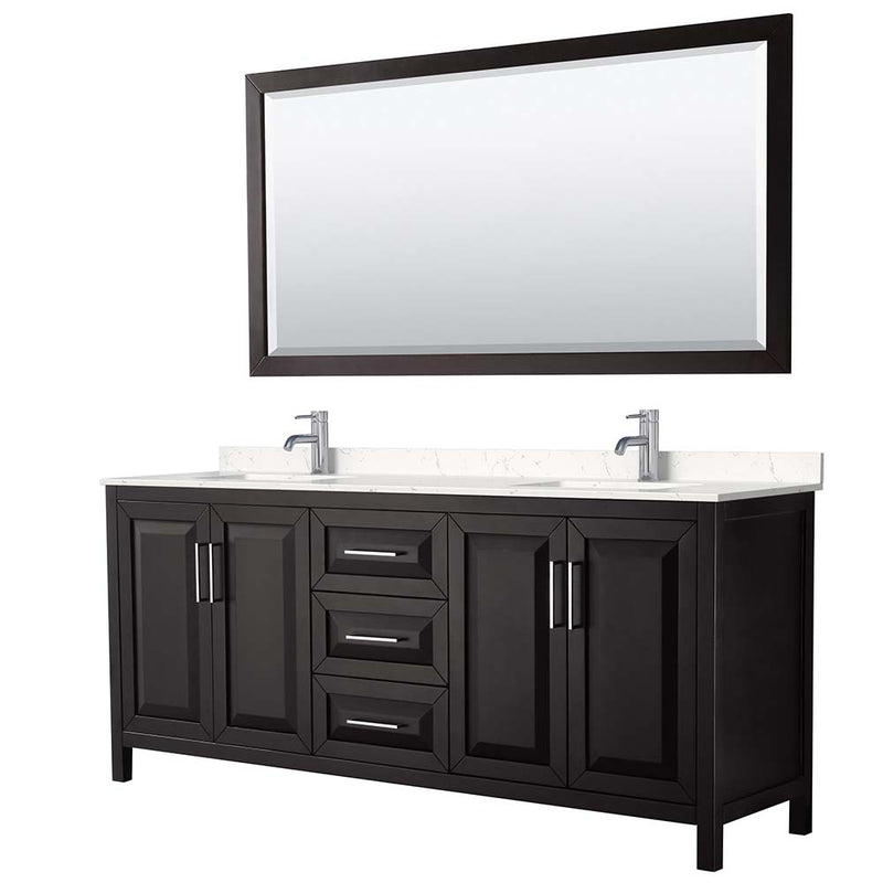 Daria 80 Inch Double Bathroom Vanity in Dark Espresso - 39