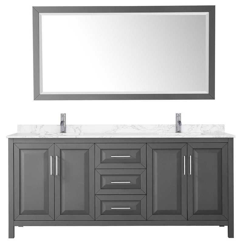 Daria 80 Inch Double Bathroom Vanity in Dark Gray - 21