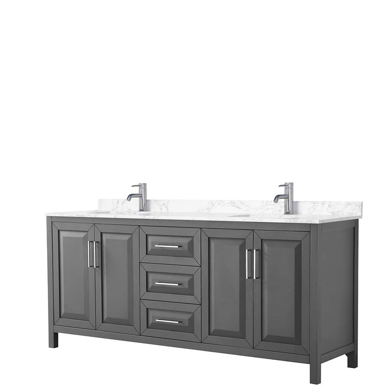 Daria 80 Inch Double Bathroom Vanity in Dark Gray - 10