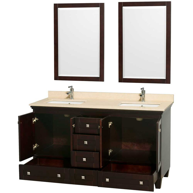 Acclaim 60 Inch Double Bathroom Vanity in Espresso - 14
