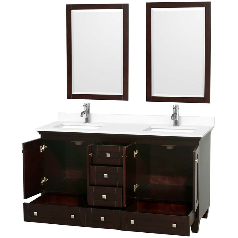 Acclaim 60 Inch Double Bathroom Vanity in Espresso - 38