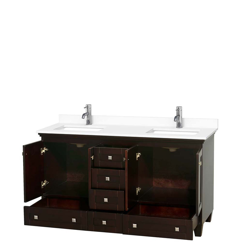 Acclaim 60 Inch Double Bathroom Vanity in Espresso - 35