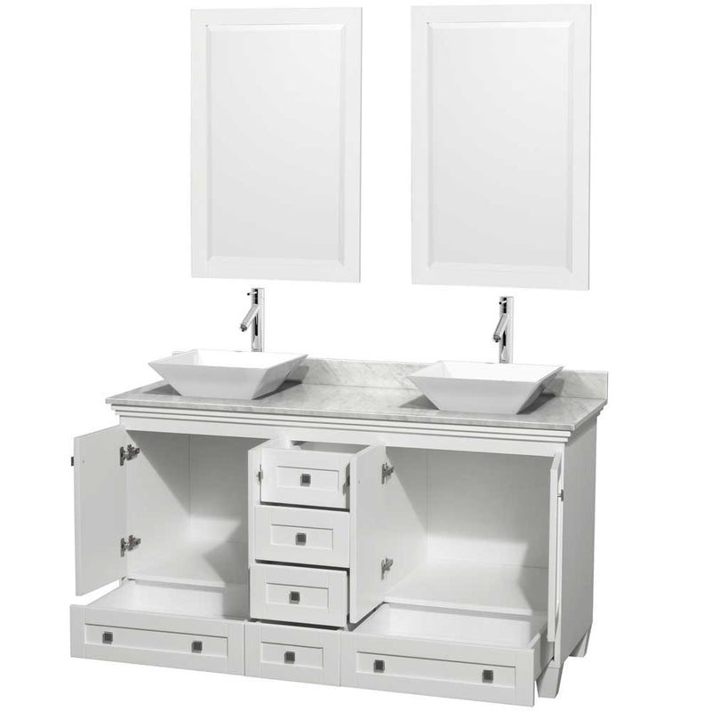 Acclaim 60 Inch Double Bathroom Vanity in White - 29