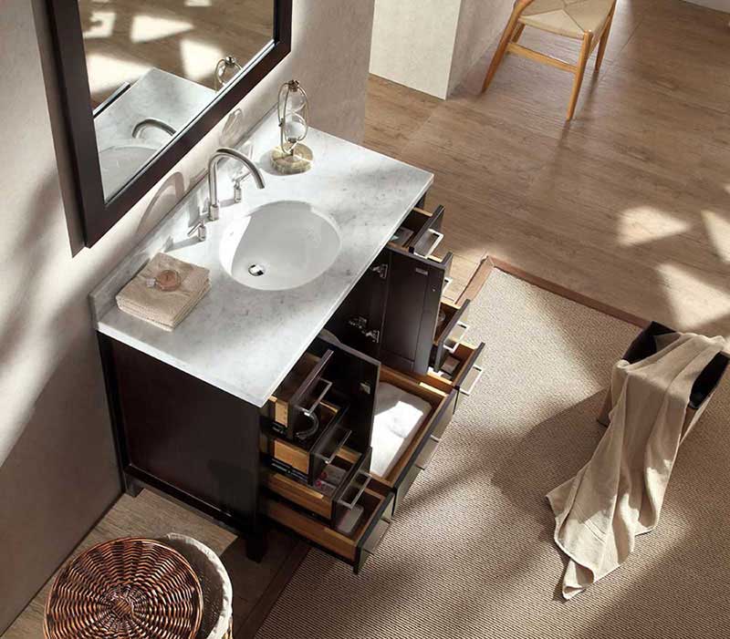 Ariel Cambridge 43" Single Sink Vanity Set in Espresso 5