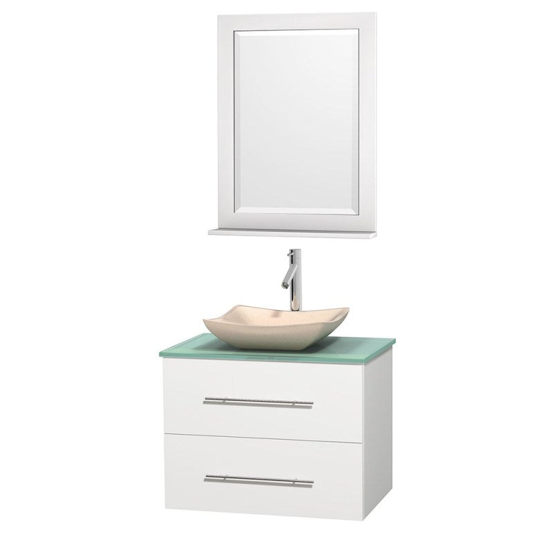 Wyndham Collection Centra 30" Single Bathroom Vanity Set for Vessel Sink - Matte White WC-WHE009-30-SGL-VAN-WHT 7