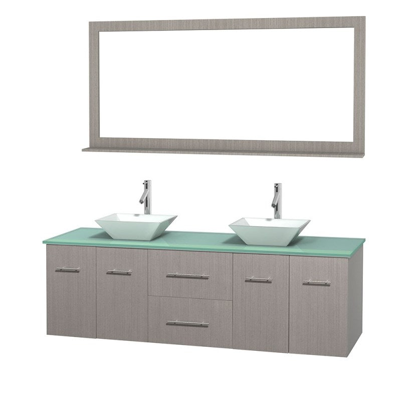 Wyndham Collection Centra 72" Double Bathroom Vanity Set for Vessel Sinks - Gray Oak WC-WHE009-72-DBL-VAN-GRO 5