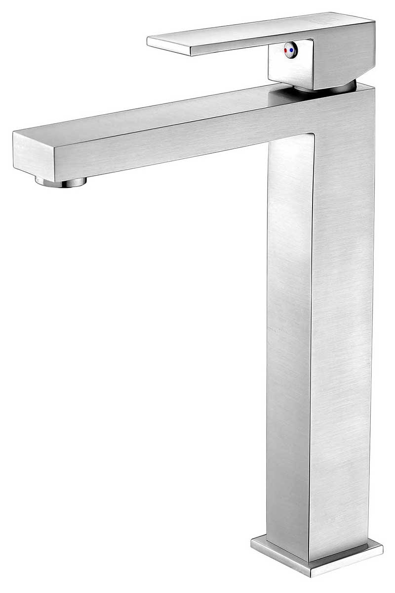 Anzzi Spirito Series Deco-Glass Vessel Sink in Churning Silver with Enti Faucet in Brushed Nickel 3