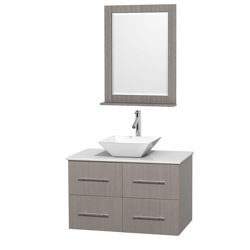 Wyndham Collection Centra 36" Single Bathroom Vanity Set for Vessel Sink - Gray Oak WC-WHE009-36-SGL-VAN-GRO 3
