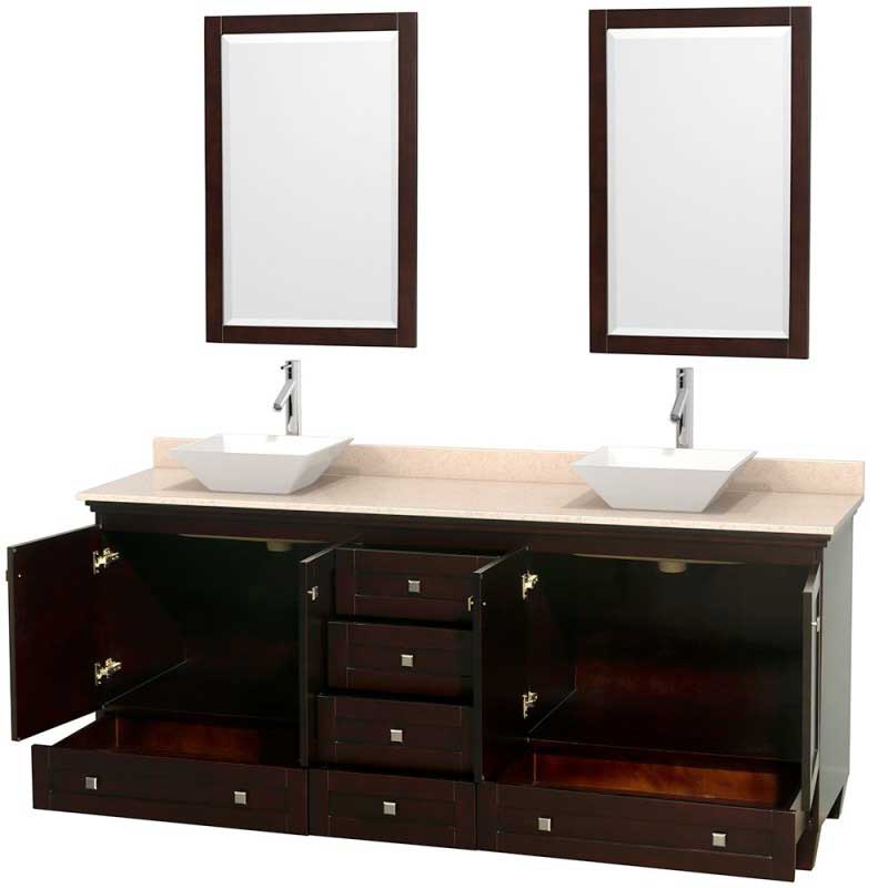 Wyndham Collection Acclaim 80" Double Bathroom Vanity for Vessel Sinks - Espresso WC-CG8000-80-DBL-VAN-ESP 7