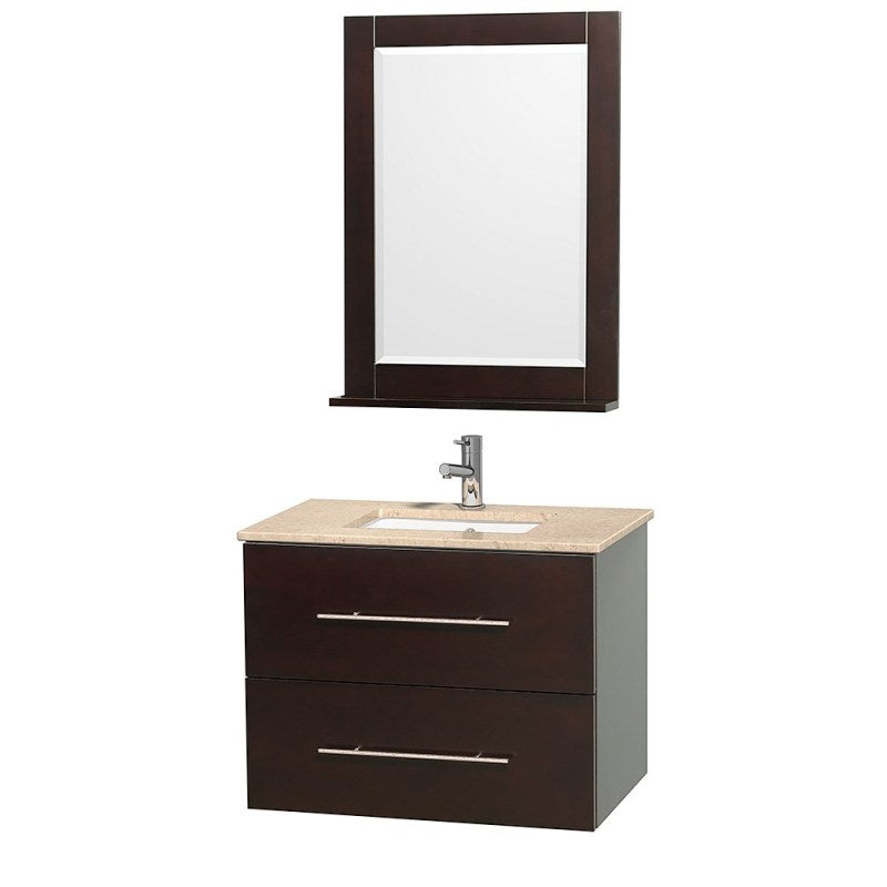 Wyndham Collection Centra 30" Single Bathroom Vanity for Undermount Sinks - Espresso WC-WHE009-30-SGL-VAN-ESP-