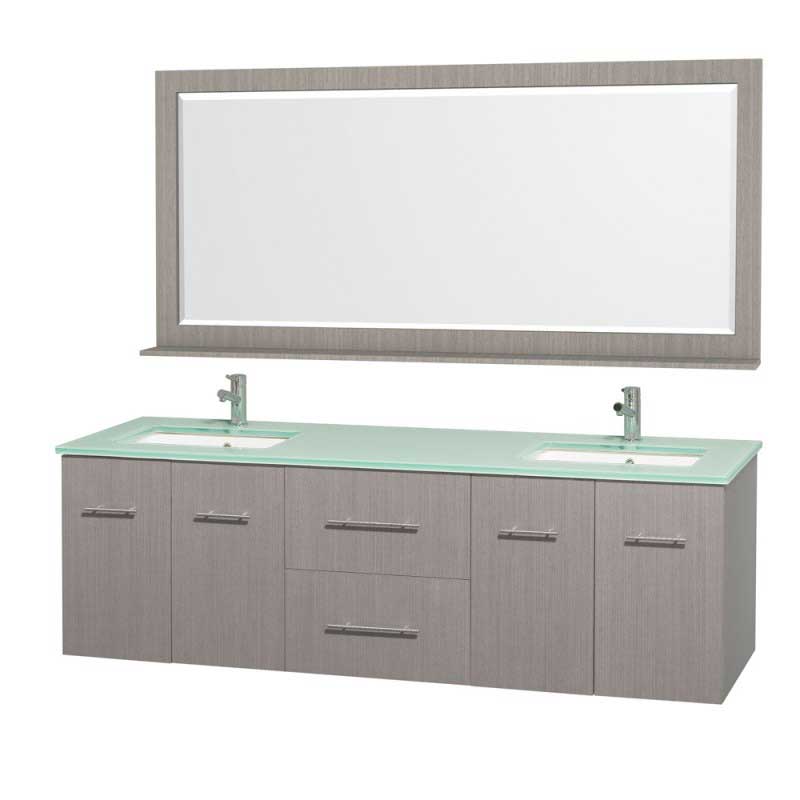 Wyndham Collection Centra 72" Double Bathroom Vanity for Undermount Sinks - Gray Oak WC-WHE009-72-DBL-VAN-GRO- 6
