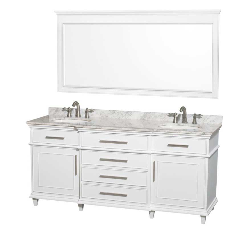 Wyndham Collection Berkeley 72" Double Bathroom Vanity - White WC-1717-72-DBL-WHT 5
