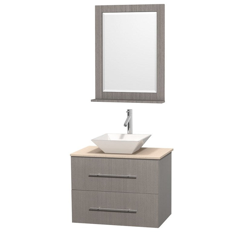 Wyndham Collection Centra 30" Single Bathroom Vanity Set for Vessel Sink - Gray Oak WC-WHE009-30-SGL-VAN-GRO 2