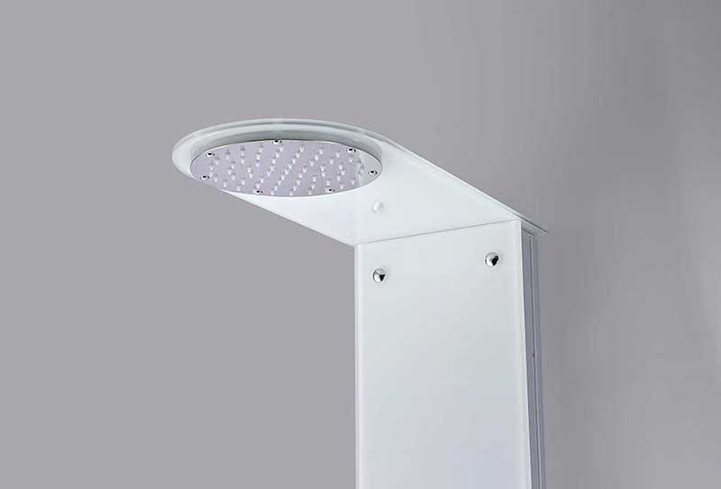 Anzzi PLAINS Series 56 in. Full Body Shower Panel System with Heavy Rain Shower and Spray Wand in White 2