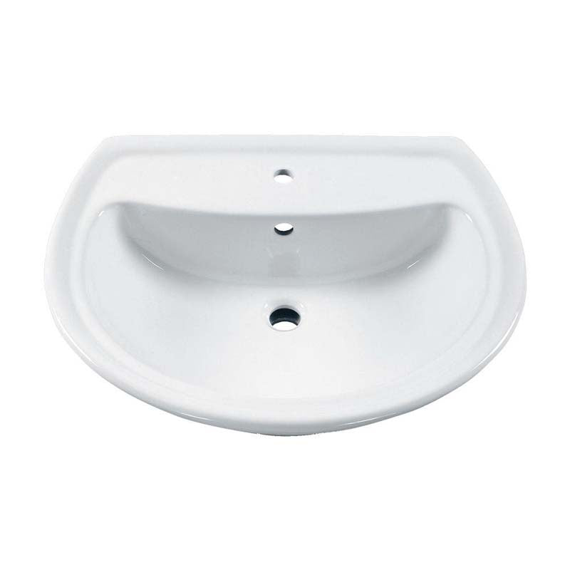 American Standard 0236.001.020 Cadet 6" Pedestal Sink Basin with Center Hole Only in White