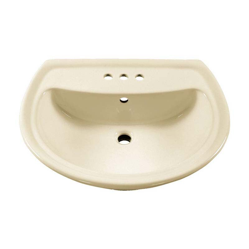 American Standard 0236.004.222 Cadet Pedestal Sink Basin with Faucet Holes in Linen