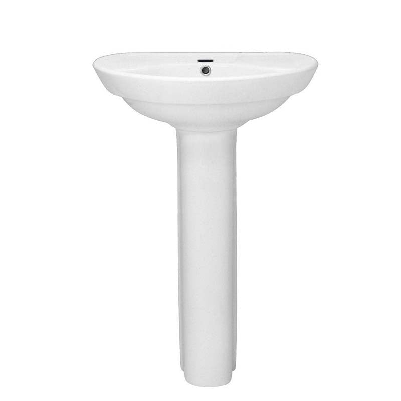American Standard 0268.100.020 Ravenna Pedestal Combo Sink with Center Hole Only in White