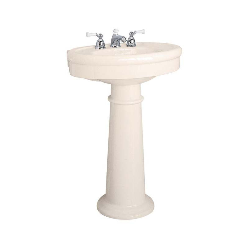 American Standard 0283.800.222 Standard Collection Pedestal Combo in Linen with 8" Faucet Centers