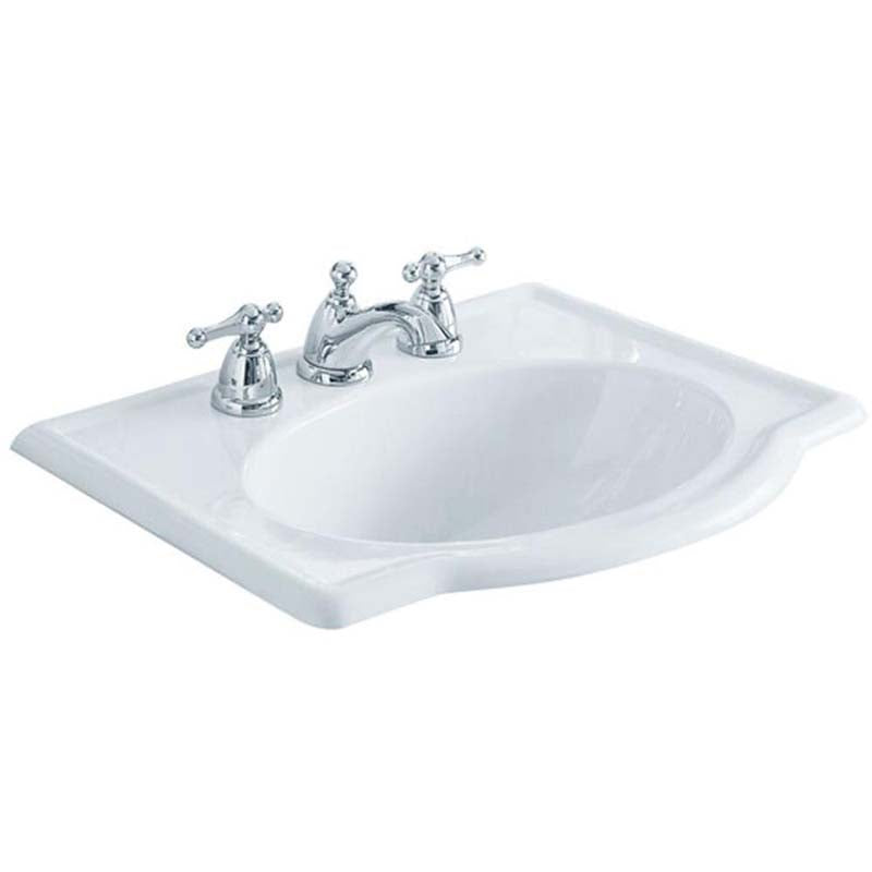 American Standard 0291.008.020 Retrospect Self-Rimming Drop-in Bathroom Sink in White