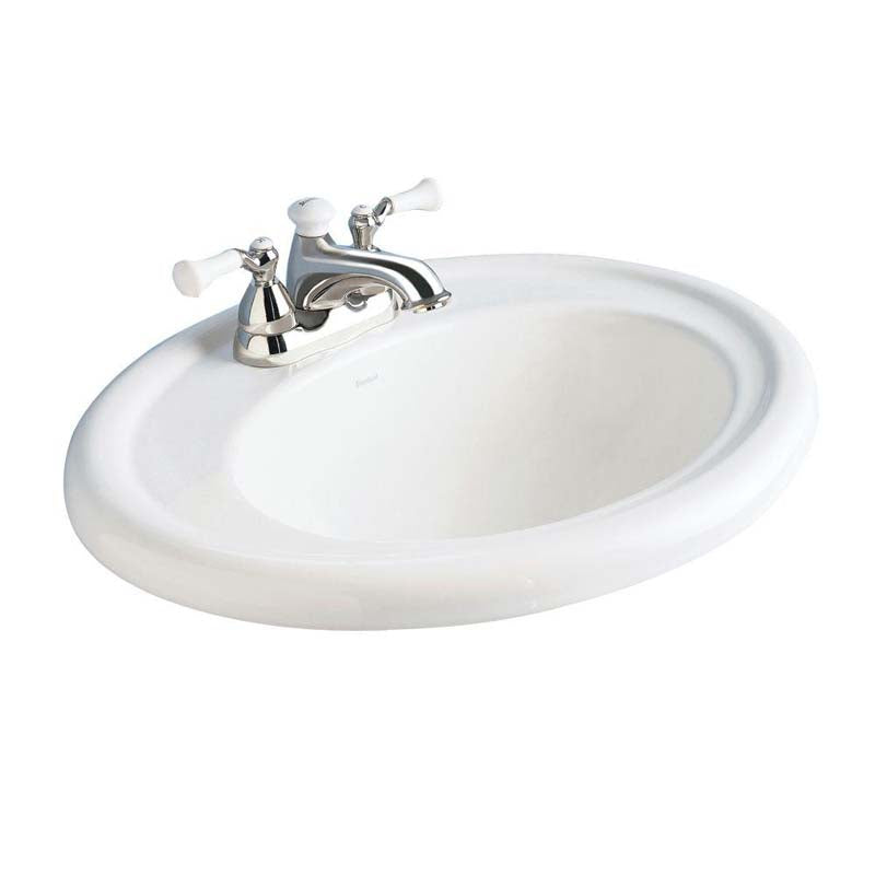 American Standard 0293.004.020 Standard Collection Self-Rimming Bathroom Sink in White