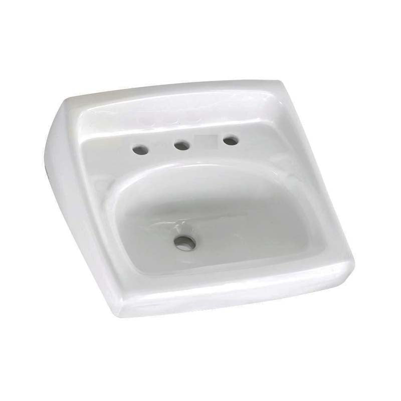 American Standard 0356.028.020 Lucerne Wall-Mount Bathroom Sink for Exposed Bracket Support in White