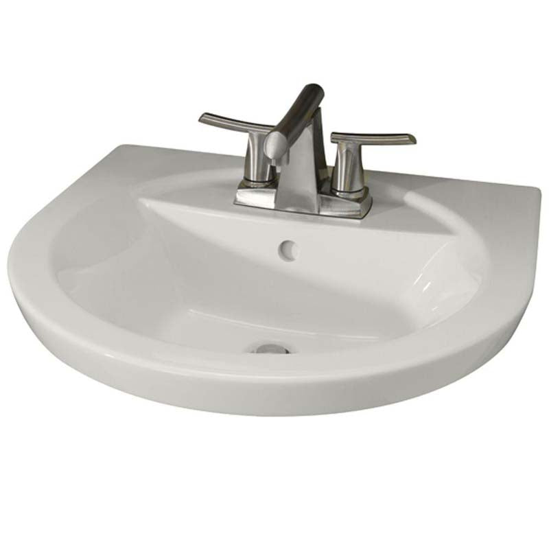 American Standard 0403.004.020 Tropic Petite 21" Center Pedestal Sink Basin with 4" Faucet Centers in White
