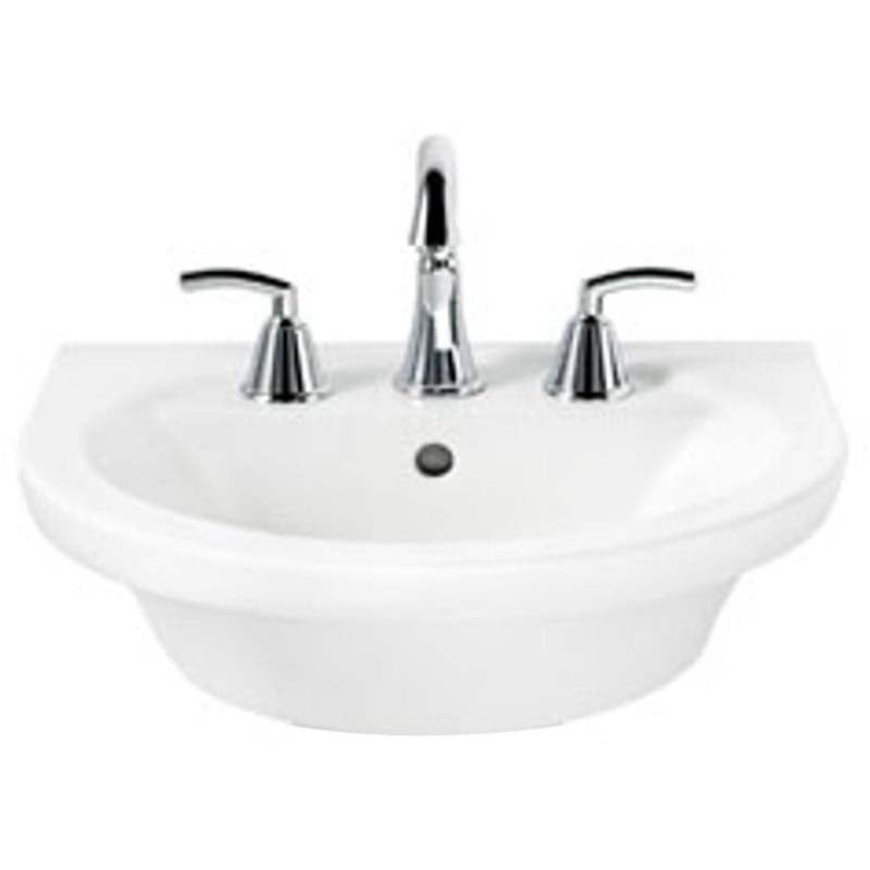 American Standard 0403.008.020 Tropic Petite 21" Center Pedestal Sink Basin with 8" Faucet Centers in White