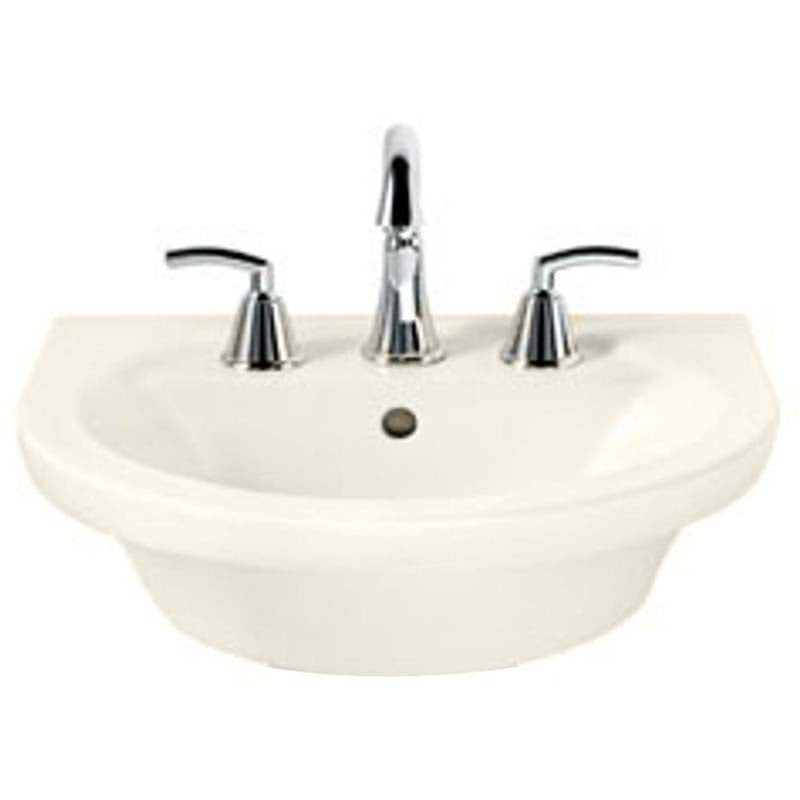 American Standard 0403.008.222 Tropic Petite 21" Center Pedestal Sink Basin with 8" Faucet Centers in Linen